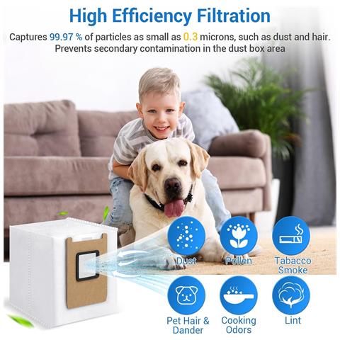 Set Di 14 Sacchetti Per La Polvere Compatibili Con Eufy Robovac E28 Omni /e25 Omni - Foto 7