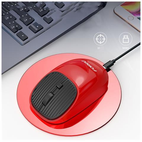 Mouse Wireless Ergonomico Silenzioso Ricaricabile - 2.4g, Dpi Regolabile, Compatibile Con Pc Red - Foto 4