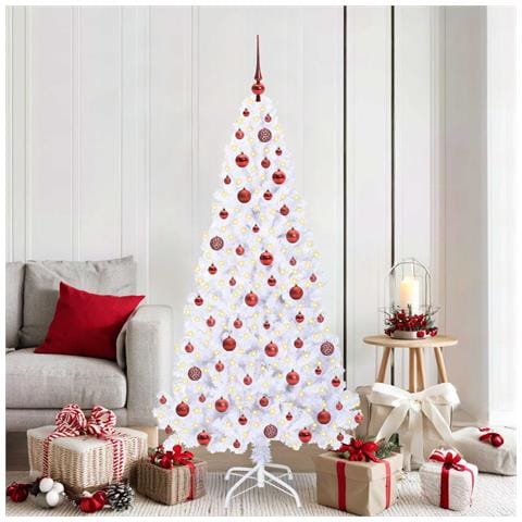 Albero di Natale artificiale Bianco 180 cm PVC e Acciaio - Foto 2