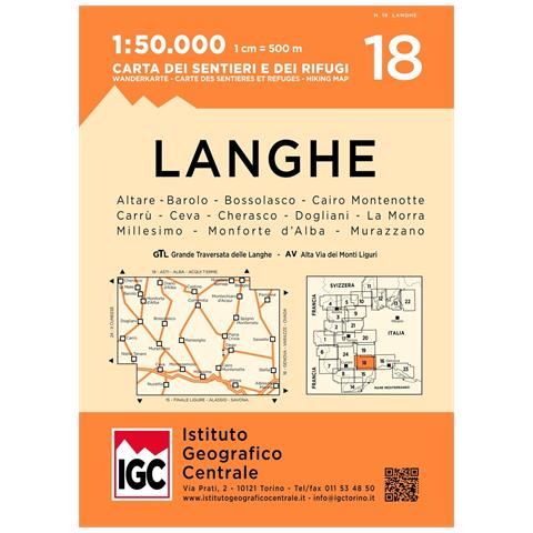 Carta n. 18 Langhe meridionali 1:50.000. Carta dei sentieri e dei rifugi - Foto 1