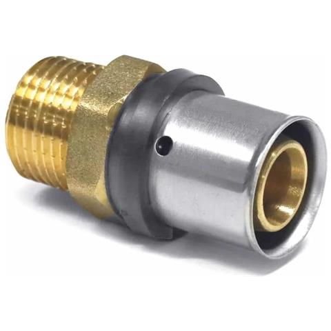 Giunto A Pressare 26mm 3/4 Ag Ottone Dvgw Per Acqua Potabile - Foto 1