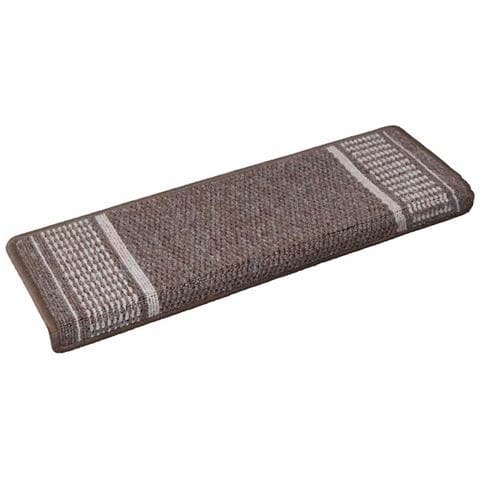 Tappetini per scale autoadesivi 15 pcs Marrone 65 x 21 x 4 cm - Foto 1