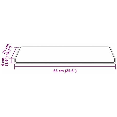 Tappetini per scale autoadesivi 15 pcs Marrone 65 x 21 x 4 cm - Foto 9