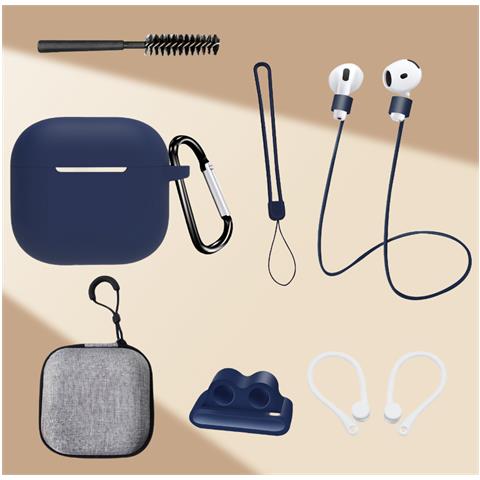 Set Di 8 Pezzi Blu Navy Per Airpods Di Quarta Generazione - Foto 3