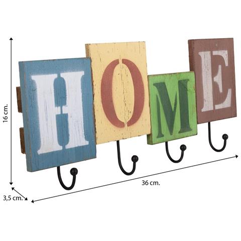 Appendiabiti In Legno E Metallo 36x3,5x16h - Foto 7