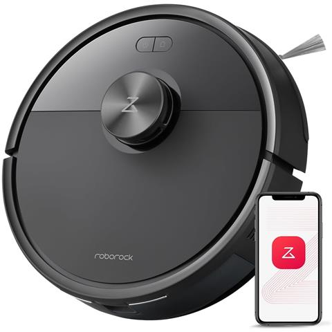 Q7 M5 Robot Aspirapolvere Lavapavimenti con Mappatura, 10.000 Pa, Anti-groviglio, Quantità d'acqua Regolabile per il Lavaggio, Auto Boost sui Tappeti, Controllo APP, Nero - Foto 1