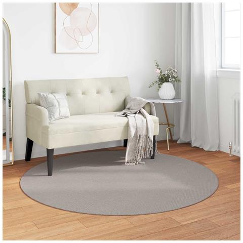 Tappeti per area HUARTE Crema e Taupe Ø 120 CM Poliestere - Foto 2
