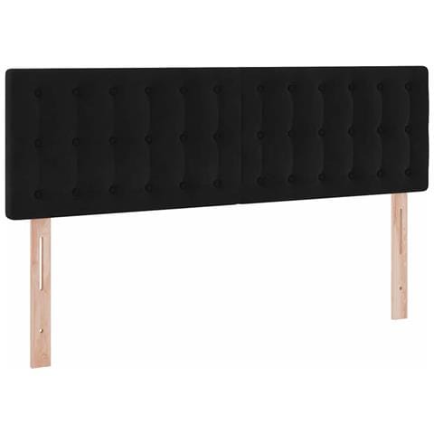 Letto con Contenitore con materasso Nero 140 x 190 cm Velluto - Foto 9