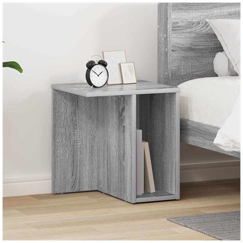 Tavolino Grigio Sonoma 37 x 32 x 40 cm Legno multistrato - Foto 2