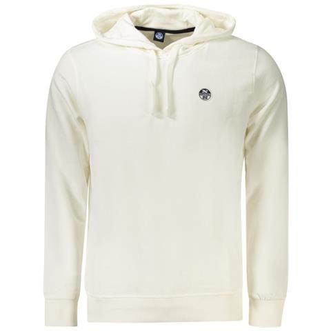 FELPA BIANCA DA UOMO CON CERNIERA - Colore: Bianco, Taglia: XL - Foto 1