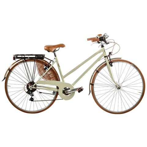 Bici Misura 28 City Bike Vintage Linea Sport Peugeot Bicicletta Da Donna Con Cambio 6v Completa Di Accessori Luci A Led - 44 Panna - Foto 1