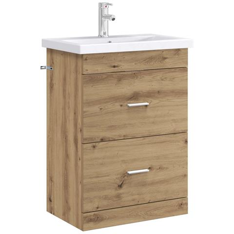 Mobiletto da Bagno Sotto Lavabo Rovere Artigianale - Foto 2
