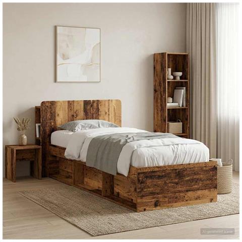 Testata del letto Legno antico Legno ingegnerizzato - Foto 2