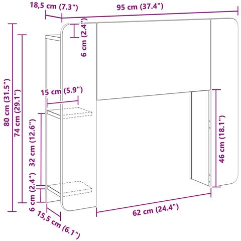 Testata del letto Legno antico Legno ingegnerizzato - Foto 7