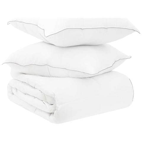 Set di Piumoni Bianco 200 x 240 cm Poliestere, Bamboo - Foto 1