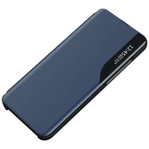 Custodia Eco Leather View Elegante Con Copertura Pieghevole E Funzione Supporto Per Poco M4 Pro 5g Blu - Foto 2