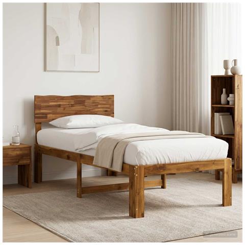 Letto Singolo con Testiera ROSTOCK Naturale 90 x 190 cm - Foto 2