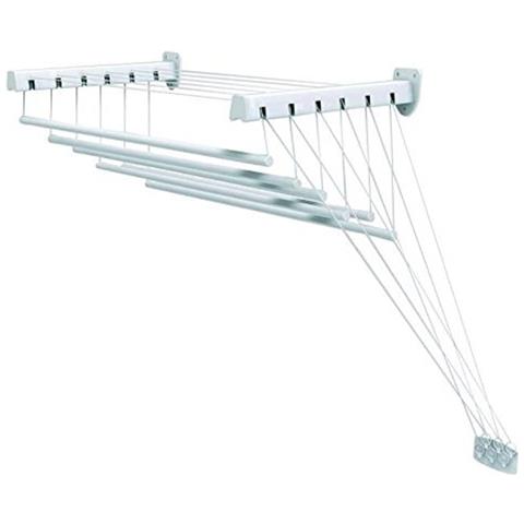GIMI Stendibiancheria da Parete o Soffitto LIFT 140 con 6 Barre Saliscendi Resistenti GIMI Stendibiancheria da Parete o Soffitto LIFT 140 con 6 Barre Saliscendi Resistenti