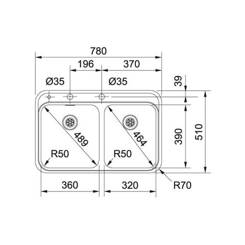 Lavello Sinos Da Incasso SNX220 2 Vasche - Foto 2