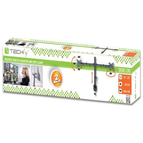 Supporto da Scrivania per 2 Monitor ICA-LCD 382-D 13"-27'' Portata Max 20 Kg - Foto 5