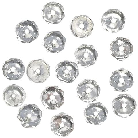 100 Pezzi - Perla In Vetro Sfaccettata 3mm - Colore Trasparente - Foto 2