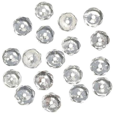 100 Pezzi - Perla In Vetro Sfaccettata 3mm - Colore Trasparente - Foto 1