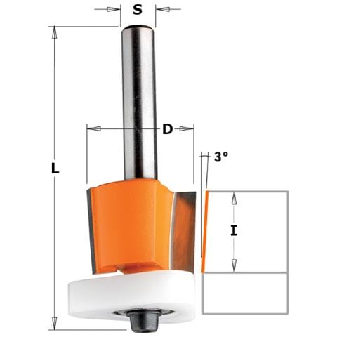 Fresa X Rifilare C/cusc. Triang. Hw S=8 D=12.7x12.7x54 Dx 907.128.11 - Foto 1