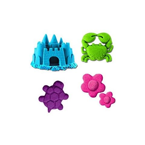 Pasta da Modellare Kinetic Sand Confezione Base Colore Rosa Blu Verde Viola - Foto 2