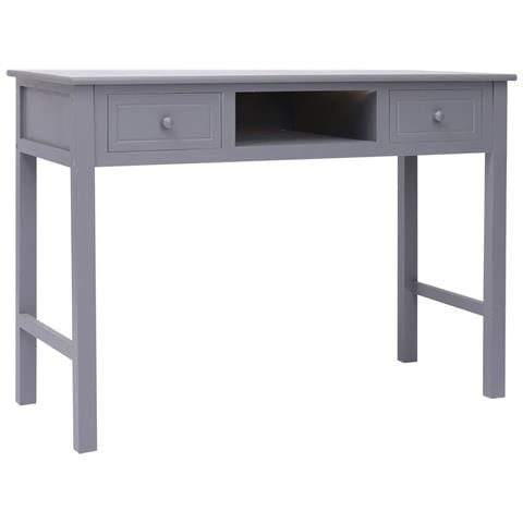 Scrivania Grigia 110x45x76 Cm In Legno - Foto 9