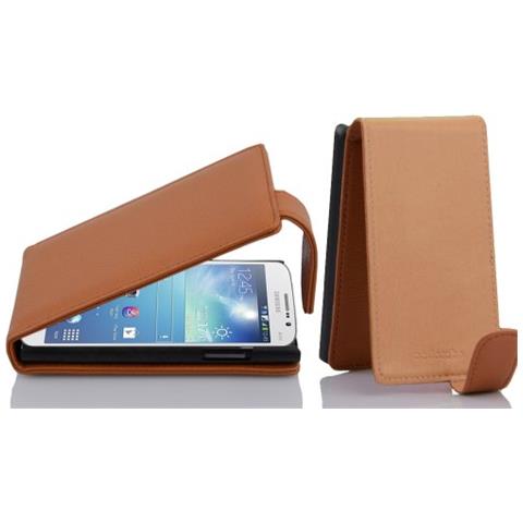 Custodia Compatibile Con Samsung Galaxy Mega 5.8 In Marrone Cioccolata - Coperchio Protettivo In Design Flip Realizzato In Similpelle Testurizzata - Foto 1