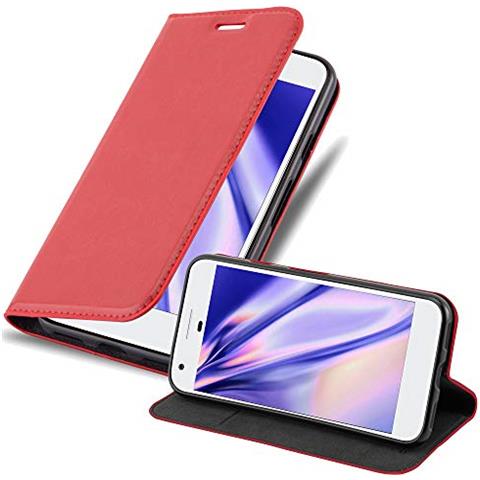 Custodia Compatibile Con Google Pixel In Rosso Mela - Coperchio Protettiva Con Chiusura Magnetica, Funzione Stand E Tasca Per Le Carte - Foto 1