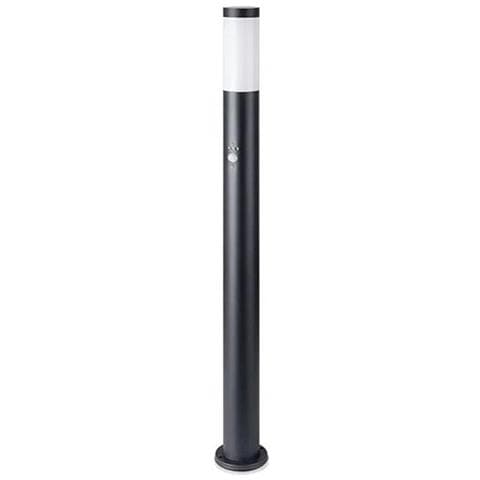 V-tac Vt-838 Portalampada Wall Light Da Giardino Con Sensore Pir Fissaggio A Terra 110cm In Acciaio Inox Colore Nero 1xe27 Ip44 - Sku 8983 - Foto 1