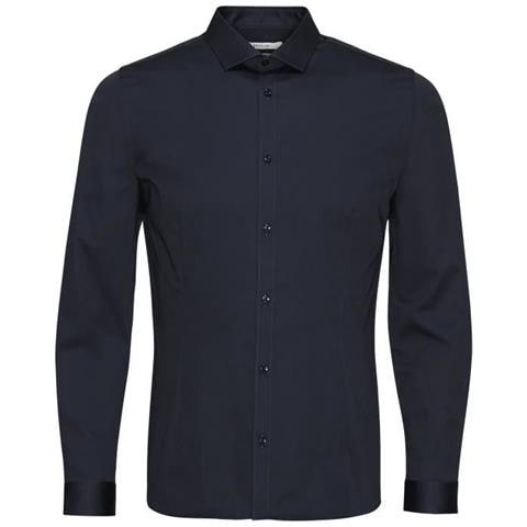 Camicia Uomo Manica Lunga Blu Navy - Foto 1