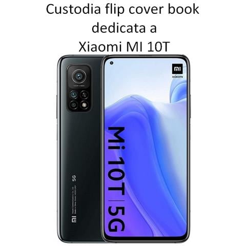 Smart Book Custodia Poket Silicone Flip Cover Case Per Xiaomi Mi 10t Black - Foto 2