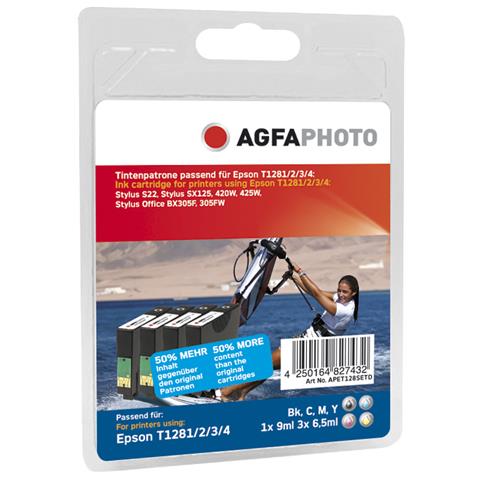 APET128SETD, Nero, Ciano, Magenta, Giallo, - Epson Stylus Office BX 305 F - Epson Stylus SX 130 - Epson Stylus SX 435 W, Bolla - Foto 1