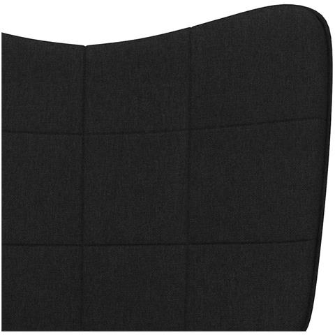 Sedia a Dondolo Nera in Tessuto - Foto 2