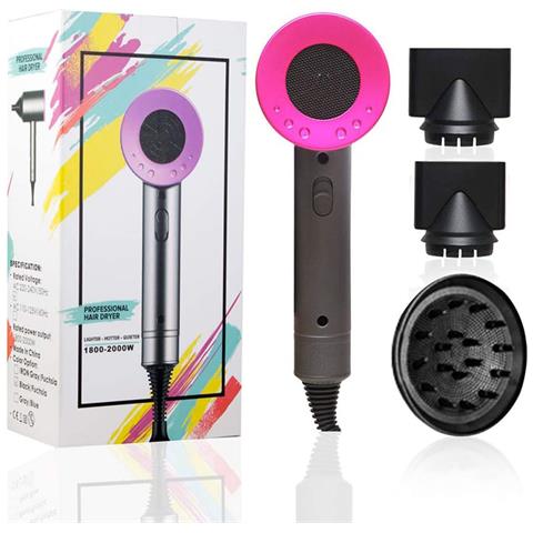 Asciugacapelli Di Livello Professionale Con Diffusore Concentratore 2000w - Foto 2