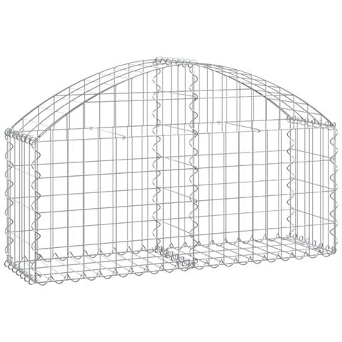 Cesto Gabbione Ad Arco 100x30x40/60 Cm Ferro Zincato - Foto 1