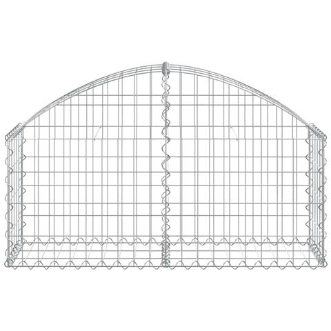 Cesto Gabbione Ad Arco 100x30x40/60 Cm Ferro Zincato - Foto 2
