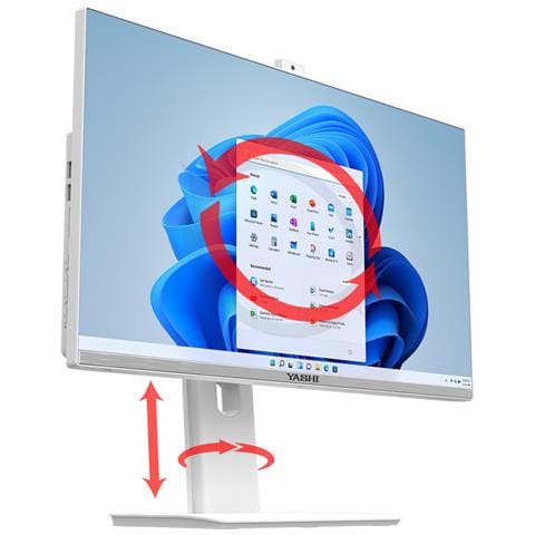 All-In-One AY42452 Quantum S Monitor 24" Full HD Intel Core i5-11400 Hexa Core 2.6 GHz Ram 8GB SSD 512 GB 4xUSB 3.0 Windows 11 Pro - Foto 2