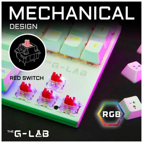 Tastiera E Mouse Gaming The G-lab Mercury W Bianco - Foto 2