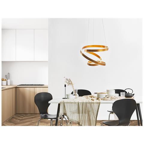 Lampadario A Led Wanli Metallo Oro - Foto 1