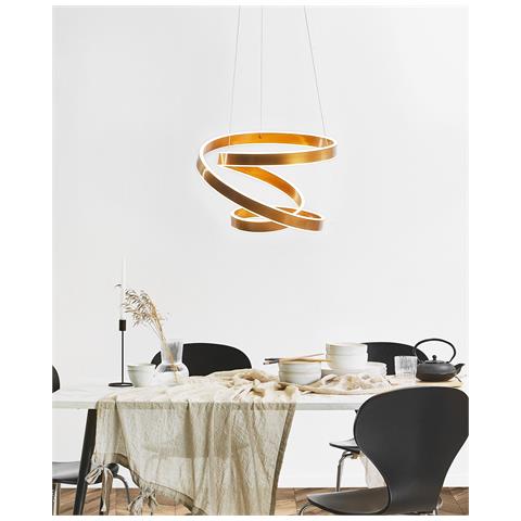 Lampadario A Led Wanli Metallo Oro - Foto 8