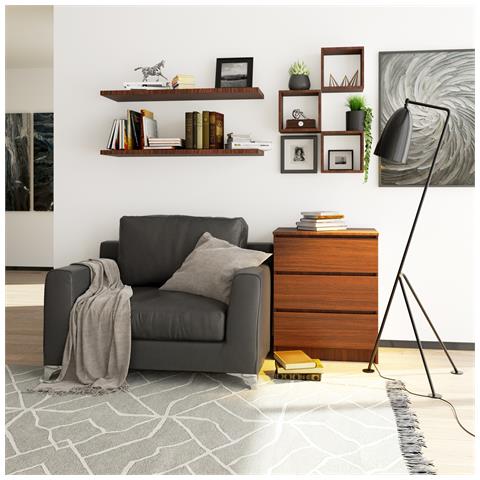 Cassettiera K60, 3 cassetti, 60x40x77 cm, Colore Weng? - Foto 6