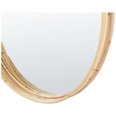 Specchio Barung 60 Cm 60 Cm Rattan Naturale Beige - Foto 2
