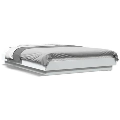 Giroletto Con Luci Led Bianco 135x190 Cm In Legno Multistrato - Foto 2