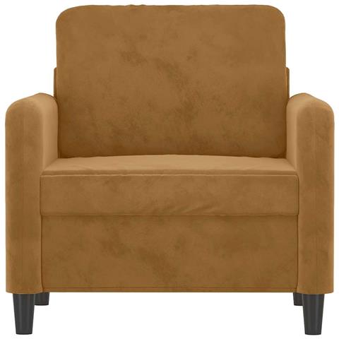 Poltrona Marrone 60 Cm Velluto - Foto 8