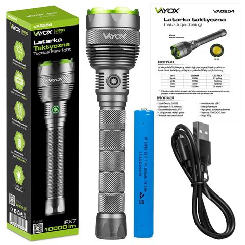 Torcia Tattica Ricaricabile 10000lm Cob Led Ipx7 Va0254 - Foto 2