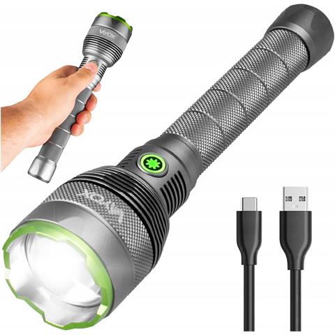 Torcia Tattica Ricaricabile 10000lm Cob Led Ipx7 Va0254 - Foto 1