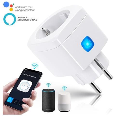 Presa Smart Alexa Google Wifi Schuko 10a 2300w Controllo Vocale - Foto 1